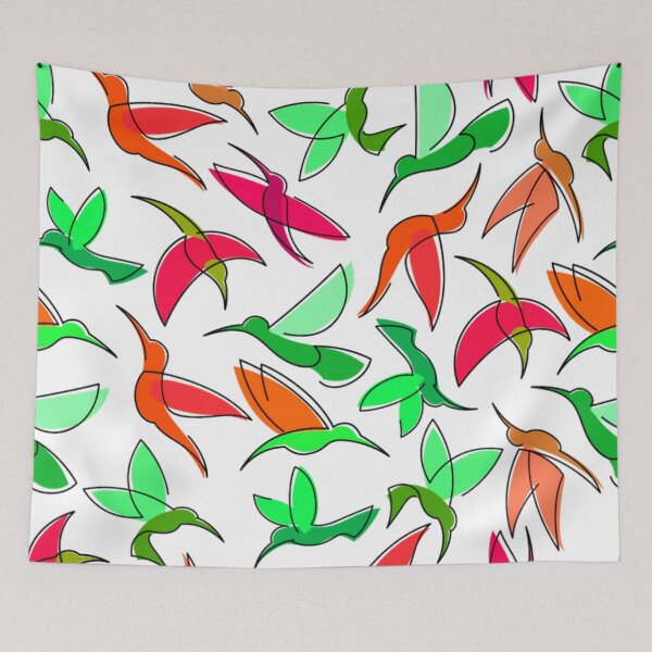 Item preview, Coloful Hummingbird Art Pattern Design, Hummingbird Lover, Hummingbird Lady designed and sold by antevasinart.