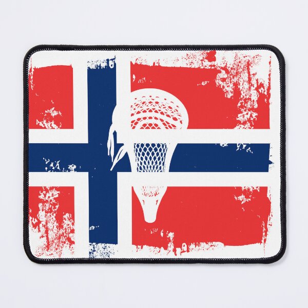 Item preview, Lacrosse Flag with Stickhead - Norway designed and sold by Lax-Love.