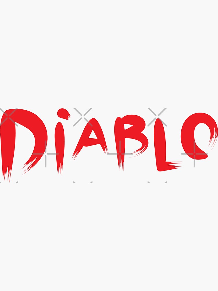 "DIABLO DEVIL in SPANISH" Sticker for Sale by designdog Redbubble