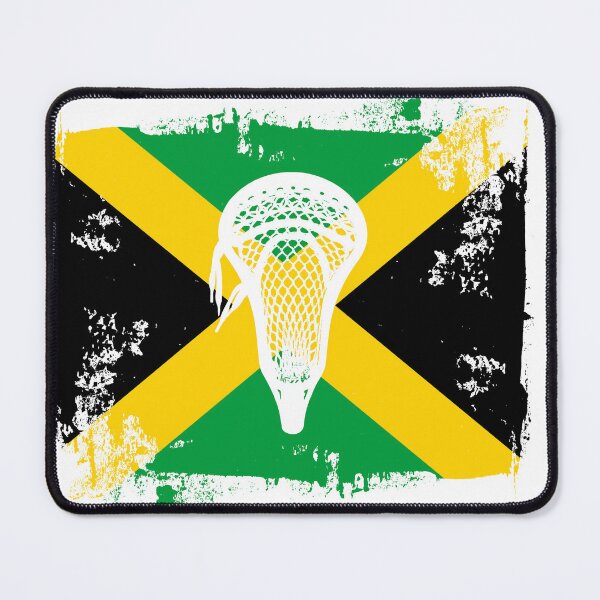 Item preview, Lacrosse Flag with Stickhead - Jamaica designed and sold by Lax-Love.