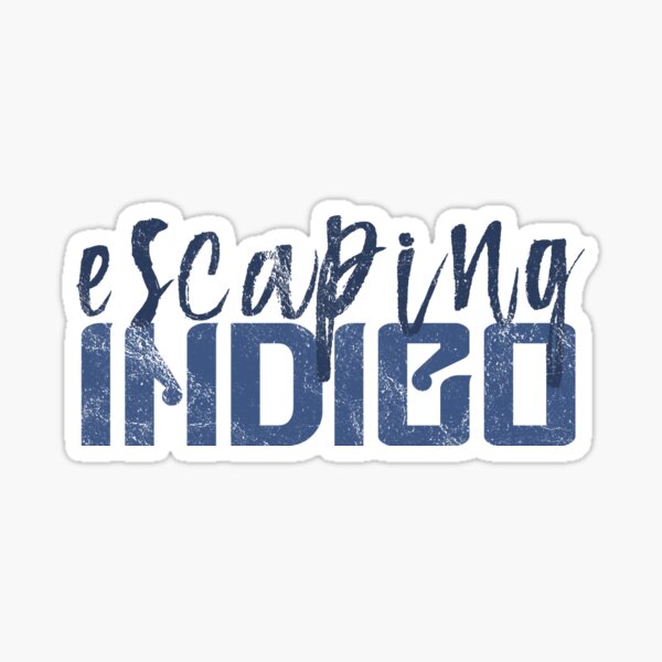 Escaping Indigo Band Logo - distressed look Sticker