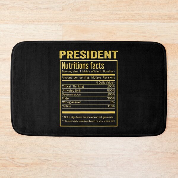 Item preview, Mens Womens president birthday Gifts Shirt,Cool president Funny Nutrition Facts Mens Womens Christmas Fathers Days Gift, president Nutrition Facts designed and sold by xlnv.