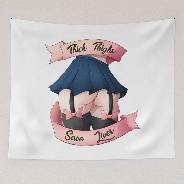 Item preview, Thick Thighs Save Lives funny hot anime designed and sold by marcousrok.
