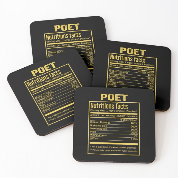 Item preview, Mens Womens poet birthday Gifts Shirt,Cool poet Funny Nutrition Facts Mens Womens Christmas Fathers Days Gift, poet Nutrition Facts designed and sold by xlnv.