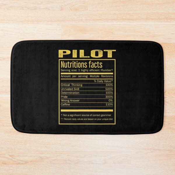 Item preview, Mens Womens pilot birthday Gifts Shirt,Cool pilot Funny Nutrition Facts Mens Womens Christmas Fathers Days Gift, pilot Nutrition Facts designed and sold by xlnv.