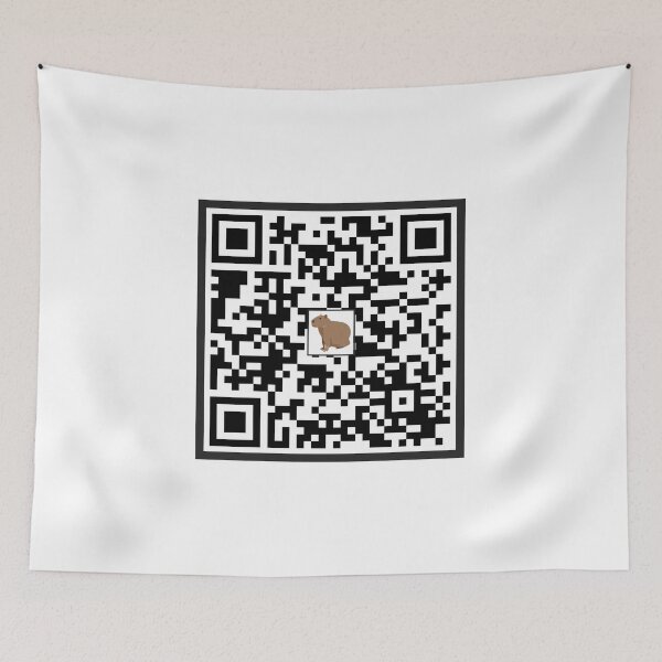 Item preview, Random capybara fact qr-code. Random capybara designed and sold by T-Look.