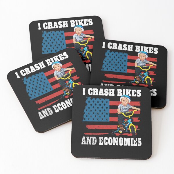 Item preview, I Crash Bikes and Economies Funny Joe Biden Falling off Bike designed and sold by Zulfiqqar.
