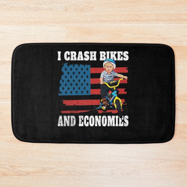 Item preview, I Crash Bikes and Economies Funny Joe Biden Falling off Bike designed and sold by Zulfiqqar.