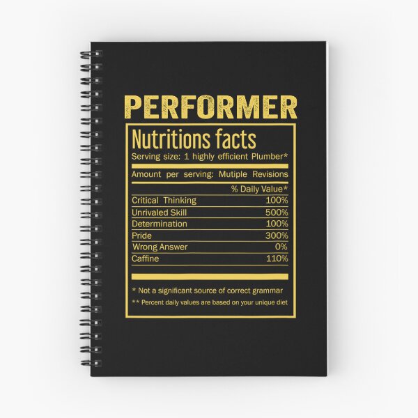 Item preview, Mens Womens performer birthday Gifts Shirt,Cool performer Funny Nutrition Facts Mens Womens Christmas Fathers Days Gift, performer Nutrition Facts designed and sold by xlnv.