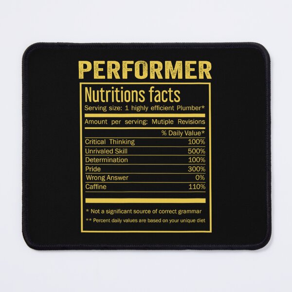 Item preview, Mens Womens performer birthday Gifts Shirt,Cool performer Funny Nutrition Facts Mens Womens Christmas Fathers Days Gift, performer Nutrition Facts designed and sold by xlnv.