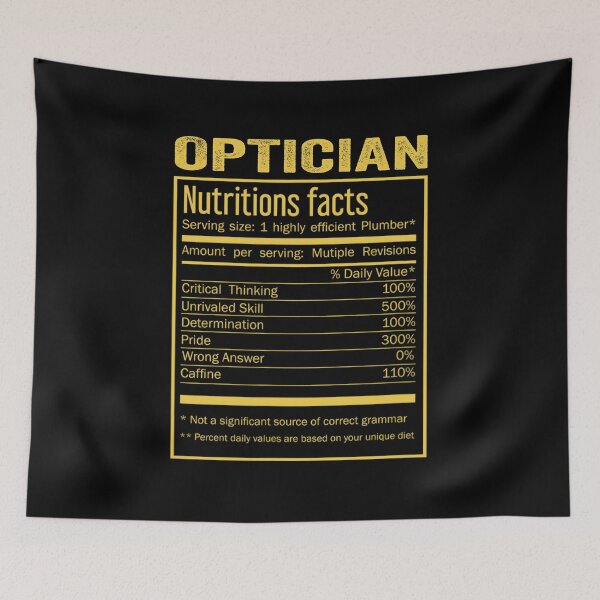Item preview, Mens Womens optician birthday Gifts Shirt,Cool optician Funny Nutrition Facts Mens Womens Christmas Fathers Days Gift, optician Nutrition Facts designed and sold by xlnv.