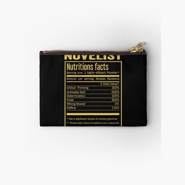 Item preview, Mens Womens novelist birthday Gifts Shirt,Cool novelist Funny Nutrition Facts Mens Womens Christmas Fathers Days Gift, novelist Nutrition Facts designed and sold by xlnv.