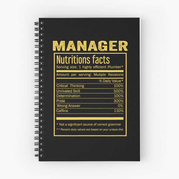 Item preview, Mens Womens manager birthday Gifts Shirt,Cool manager Funny Nutrition Facts Mens Womens Christmas Fathers Days Gift, manager Nutrition Facts designed and sold by xlnv.