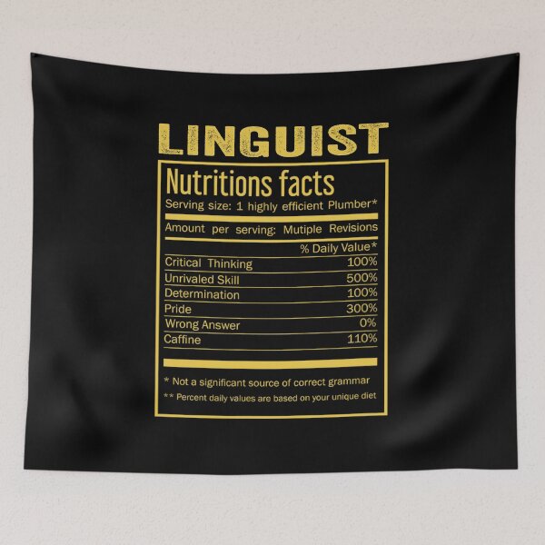 Item preview, Mens Womens linguist birthday Gifts Shirt,Cool linguist Funny Nutrition Facts Mens Womens Christmas Fathers Days Gift, linguist Nutrition Facts designed and sold by xlnv.