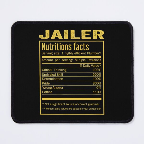 Item preview, Mens Womens jailer birthday Gifts Shirt,Cool jailer Funny Nutrition Facts Mens Womens Christmas Fathers Days Gift, jailer Nutrition Facts designed and sold by xlnv.