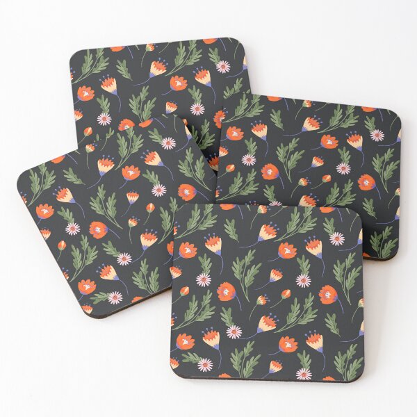 Item preview, Red forest poppy rose flower floral summer illustration designed and sold by Red-Ink.