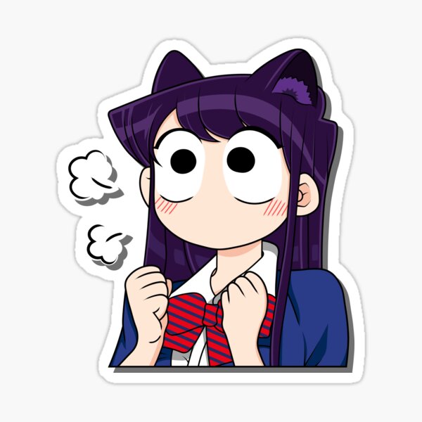 Komi can't communicate hold hands Sticker for Sale by AKR-Hobby