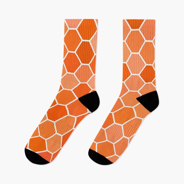 Item preview, Shades of Orange Hexagon Tiles Pattern designed and sold by patternsoup.