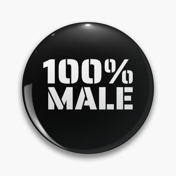 Item preview, 100 Percent Male Born Male White Letters Graphic designed and sold by podguy.
