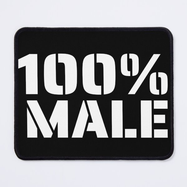 Item preview, 100 Percent Male Born Male White Letters Graphic designed and sold by podguy.