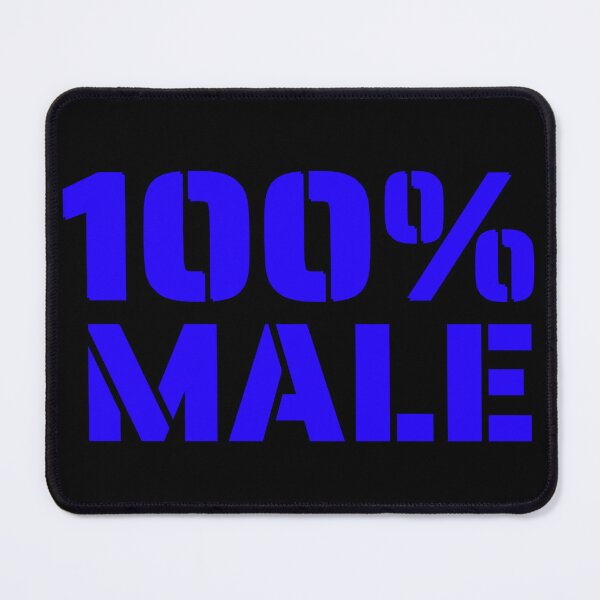 Item preview, 100 Percent Male Born Male Blue Letters Graphic designed and sold by podguy.