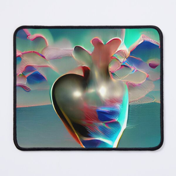 Item preview, heart art, abstract, blue red pastel original art designed and sold by Surrealarts727.