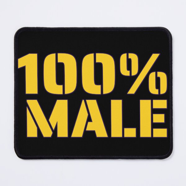 Item preview, 100 Percent Male Born Male Yellow Letters Graphic designed and sold by podguy.