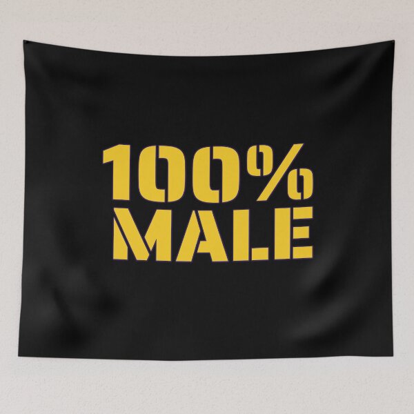Item preview, 100 Percent Male Born Male Yellow Letters Graphic designed and sold by podguy.