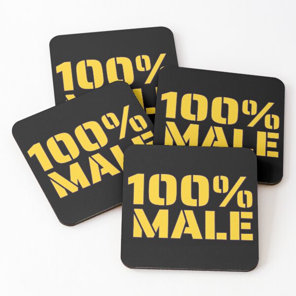 Item preview, 100 Percent Male Born Male Yellow Letters Graphic designed and sold by podguy.