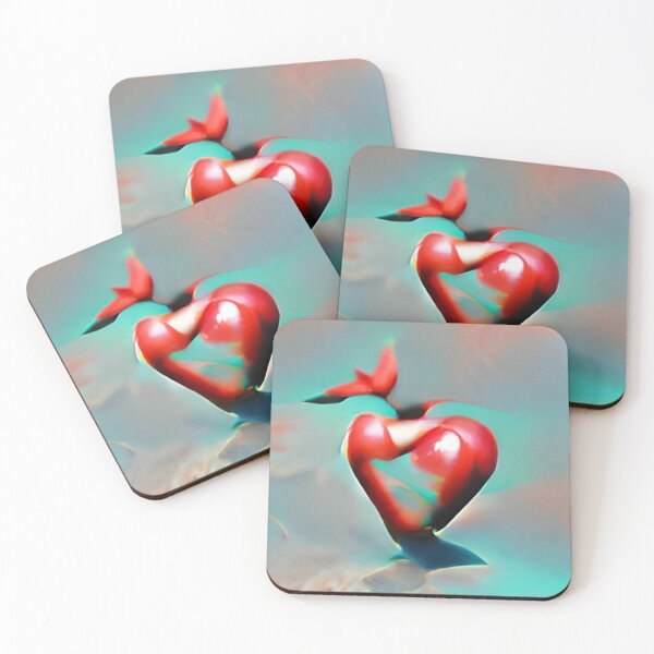 Item preview, heart art, abstract, blue red pastel original art designed and sold by Surrealarts727.