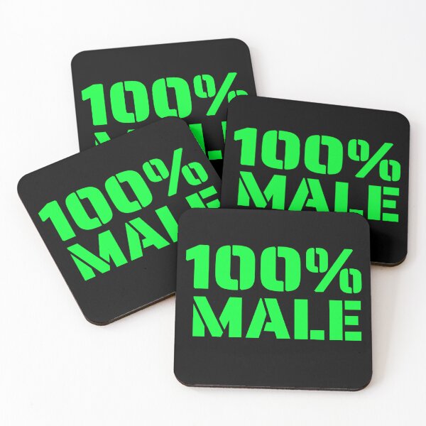 Item preview, 100 Percent Male Born Male Green Letters Graphic designed and sold by podguy.