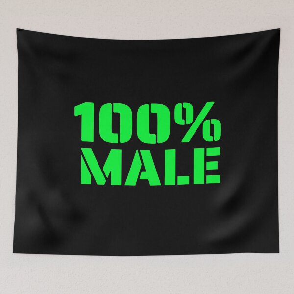 Item preview, 100 Percent Male Born Male Green Letters Graphic designed and sold by podguy.
