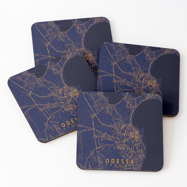 Item preview, Odessa, Ukraine Map  - City At Night designed and sold by deMAP.
