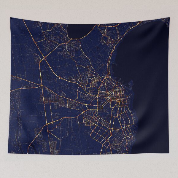 Item preview, Odessa, Ukraine Map  - City At Night designed and sold by deMAP.