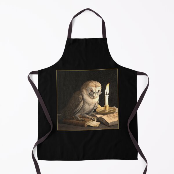 Item preview, Owl with spectacles, candle and books. designed and sold by Luggnagg.