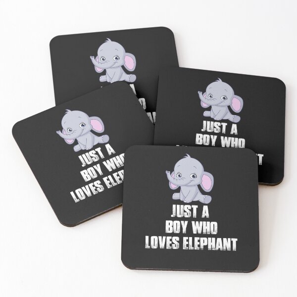 Item preview, Just a boy who loves elephant typography and illustration  designed and sold by garniturex.
