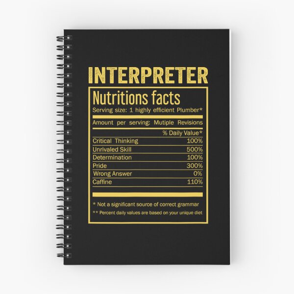 Item preview, Mens Womens interpreter birthday Gifts Shirt,Cool interpreter Funny Nutrition Facts Mens Womens Christmas Fathers Days Gift, interpreter Nutrition Facts designed and sold by xlnv.