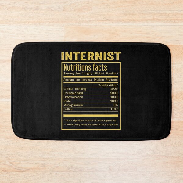 Item preview, Mens Womens internist birthday Gifts Shirt,Cool internist Funny Nutrition Facts Mens Womens Christmas Fathers Days Gift, internist Nutrition Facts designed and sold by xlnv.