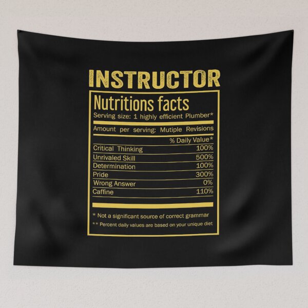 Item preview, Mens Womens instructor birthday Gifts Shirt,Cool instructor Funny Nutrition Facts Mens Womens Christmas Fathers Days Gift, instructor Nutrition Facts designed and sold by xlnv.