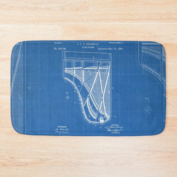 Item preview, Steinway Piano Patent - Piano Player Art - Blueprint designed and sold by patentpress.