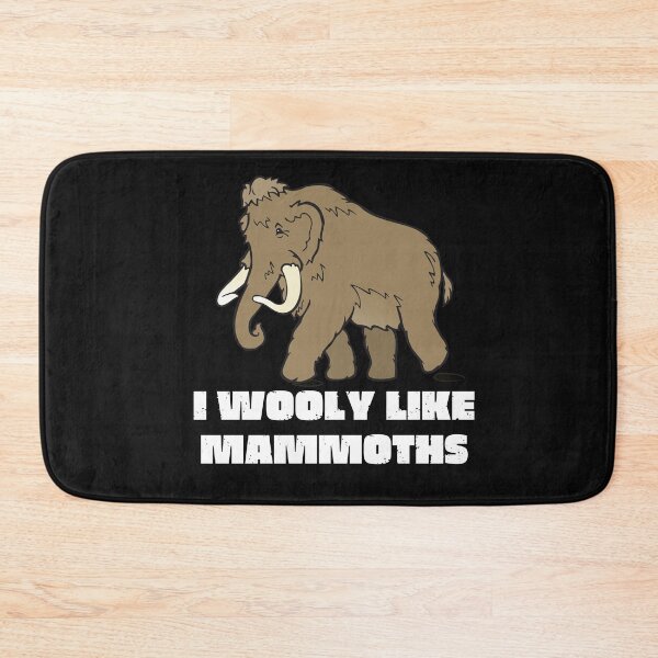 Item preview, Vintage I wooly like mammoths White Bold Typography  designed and sold by garniturex.