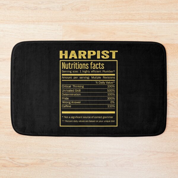 Item preview, Mens Womens harpist birthday Gifts Shirt,Cool harpist Funny Nutrition Facts Mens Womens Christmas Fathers Days Gift, harpist Nutrition Facts designed and sold by xlnv.
