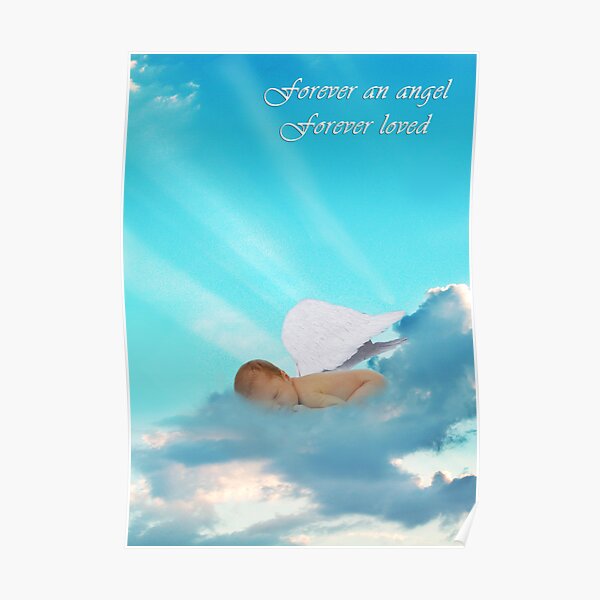Forever an Angel Sympathy Card Poster