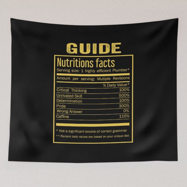 Aperçu de l'œuvre Mens Womens guide anniversaire cadeaux chemise, Cool guide Funny Nutrition Facts Mens Womens Christmas Fathers Days Gift, guide Nutrition Facts créée et vendue par xlnv.