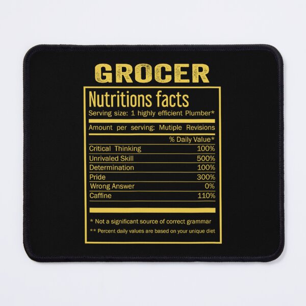 Item preview, Mens Womens grocer birthday Gifts Shirt,Cool grocer Funny Nutrition Facts Mens Womens Christmas Fathers Days Gift, grocer Nutrition Facts designed and sold by xlnv.