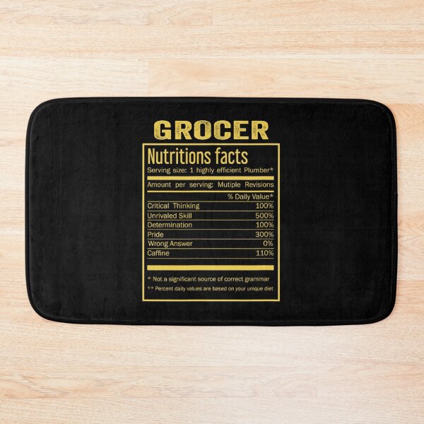 Item preview, Mens Womens grocer birthday Gifts Shirt,Cool grocer Funny Nutrition Facts Mens Womens Christmas Fathers Days Gift, grocer Nutrition Facts designed and sold by xlnv.