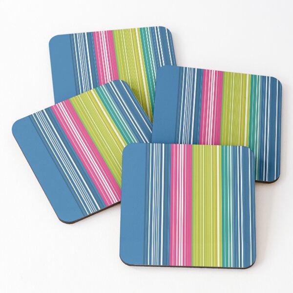 Item preview, Lime Green Blue Pink Stripes designed and sold by Sheila Wenzel Ganny.