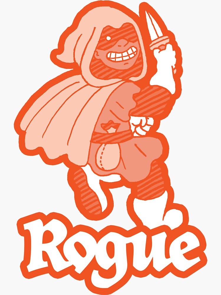 Thumbnail 3 of 3, Sticker, Rogue Class Cartoon designed and sold by ZMSchuster.
