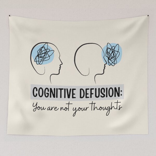 Item preview, You are not your thoughts: Cognitive Defusion  designed and sold by ThoughtJumble.