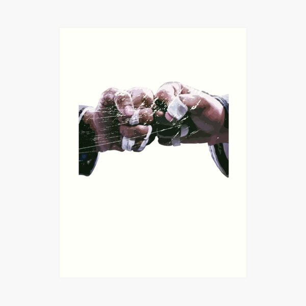BJJ Fist Bump Respect Brazilian Jiu Jitsu Art Print